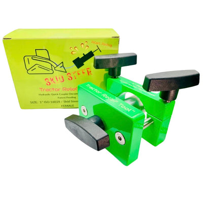 1" ISO 16028 Flat Face Skid Steer FEMALE Hydraulic Quick Coupler Pressure Decompression Relief Release Tool