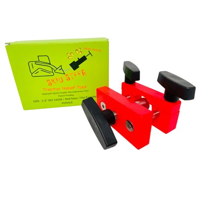 1/2" ISO 16028 flat face hydraulic coupler relief tool, female – Tractor Relief Tool™