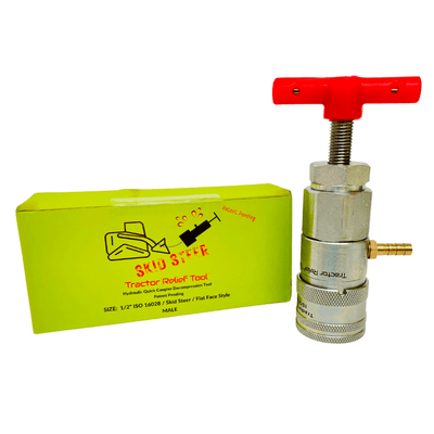 1/2" ISO 16028 flat face hydraulic coupler relief tool, male – Tractor Relief Tool™