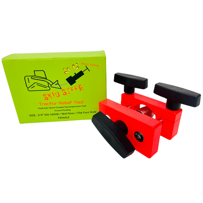 3/4" ISO 16028 flat face hydraulic coupler relief tool, female – Tractor Relief Tool™