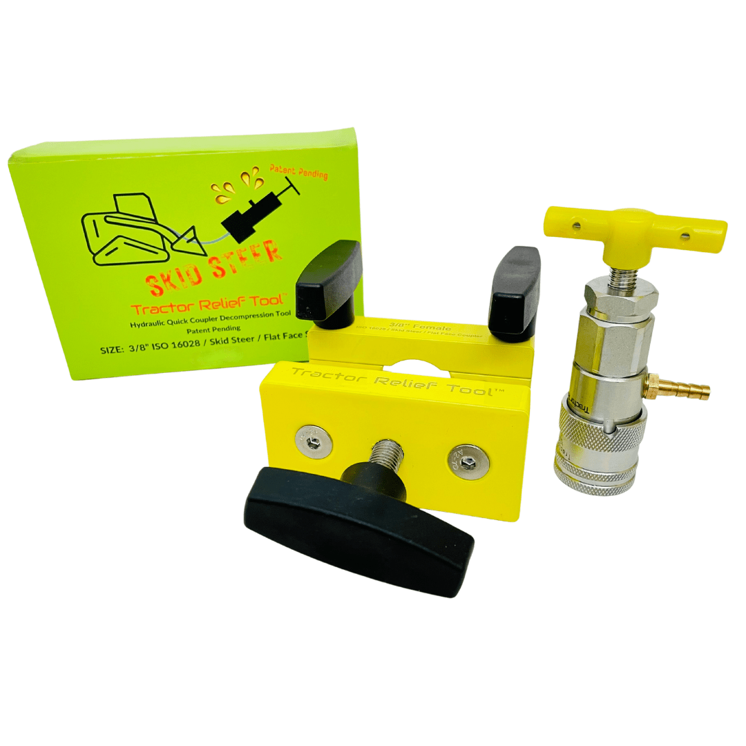 3/8" ISO 16028 Flat Face Skid Steer Tractor Relief Tool™ - Both Tools