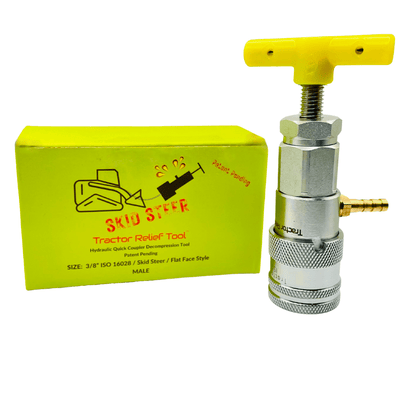 3/8" ISO 16028 flat face hydraulic coupler relief tool, male – Tractor Relief Tool™