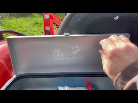 Weatherproof Anodized Aluminum Tractor Tool Box for Kubota, John Deere, Modern Tractors - Universal Fit