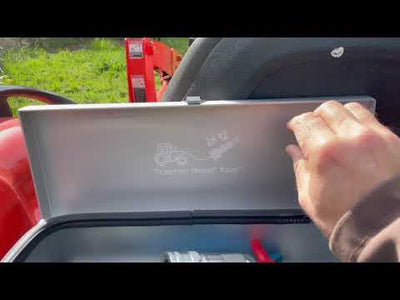 Weatherproof Anodized Aluminum Tractor Tool Box for Kubota, John Deere, Modern Tractors - Universal Fit