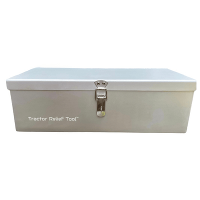 Weatherproof Anodized Aluminum Tractor Tool Box for Kubota, John Deere, Modern Tractors - Universal Fit